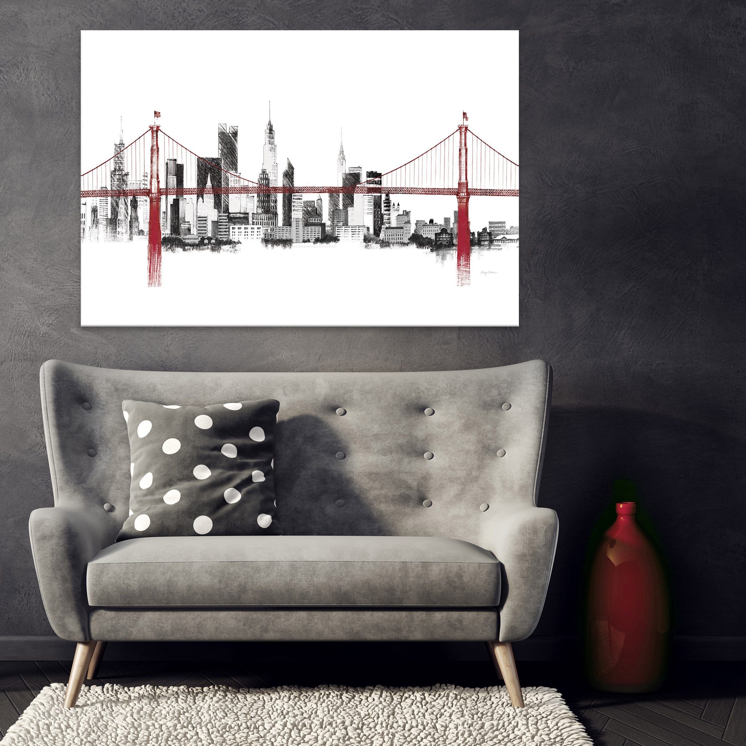 Wallarena Leinwandbild New York - Mehrfarbig - Modern - Wohnzimmer, New York, 120x80x3cm