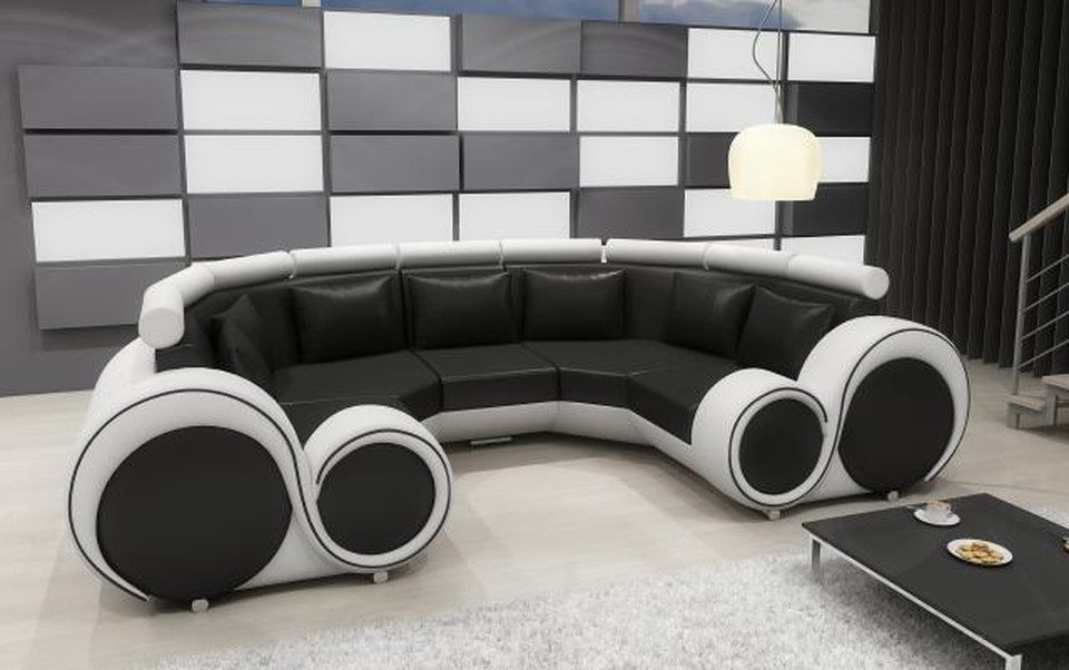 Xlmoebel Ecksofa XXL Wohnlandschaft Ledercouch Design Polstergarnitur Eckcouch Großsofa, Hergestellt in Europa