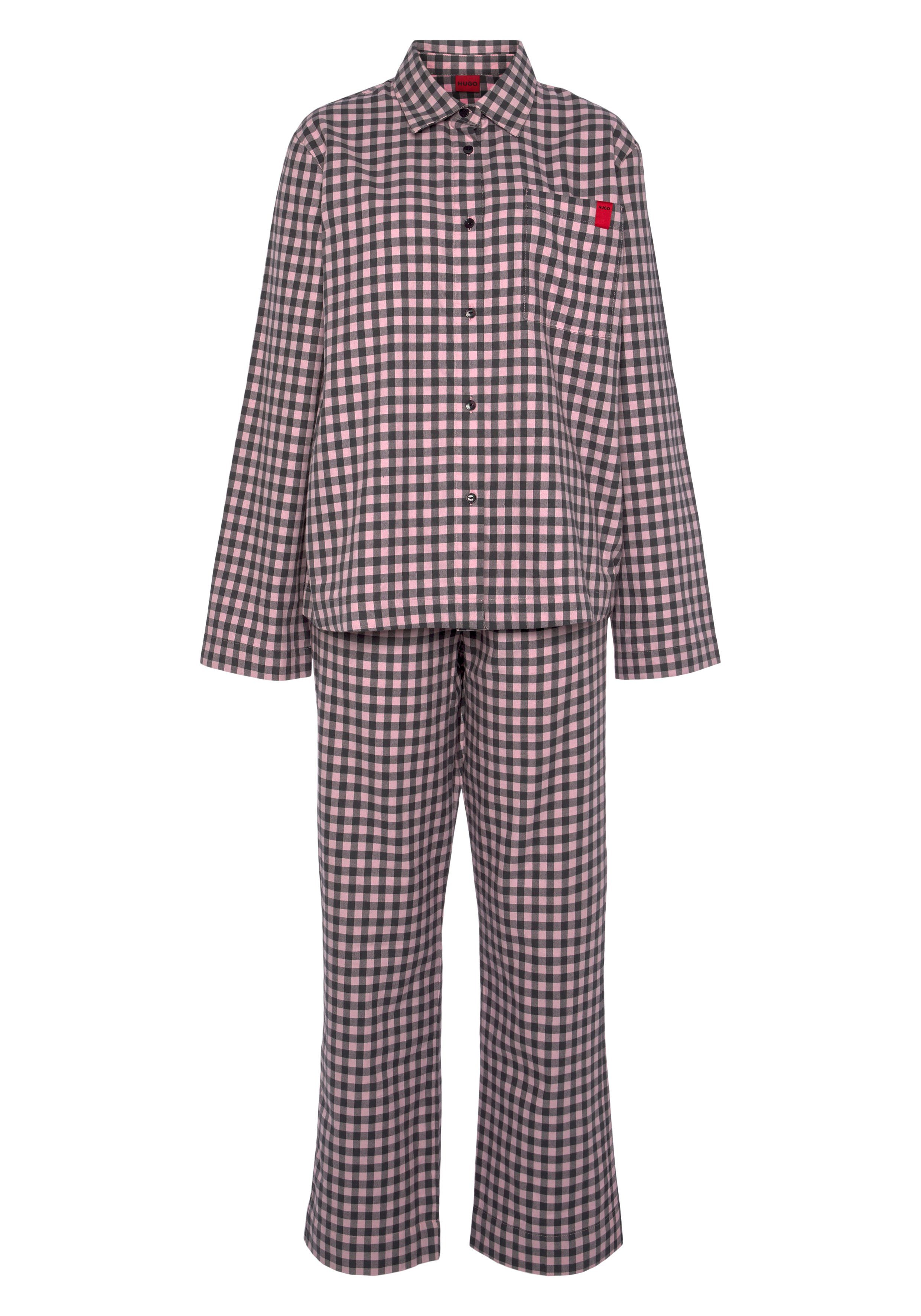 HUGO Schlafanzug FLANELLA_PYJAMA SET (2 tlg) mit Brusttasche | Pyjama-Sets