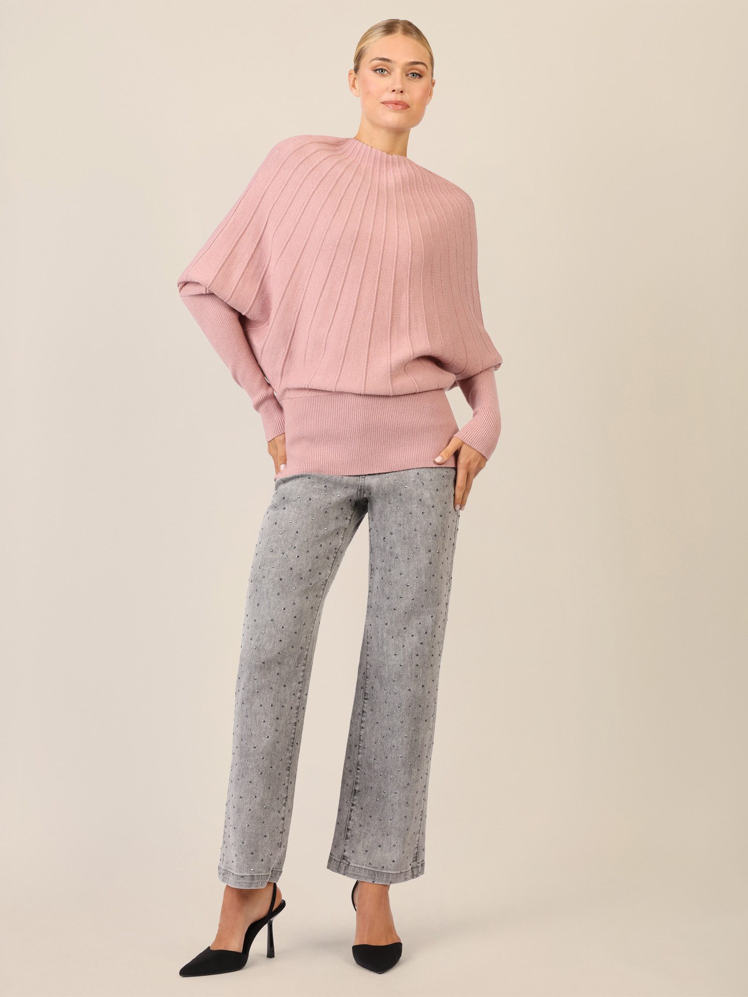 Apart Stehkragenpullover mit Fledermausärmeln günstig online kaufen