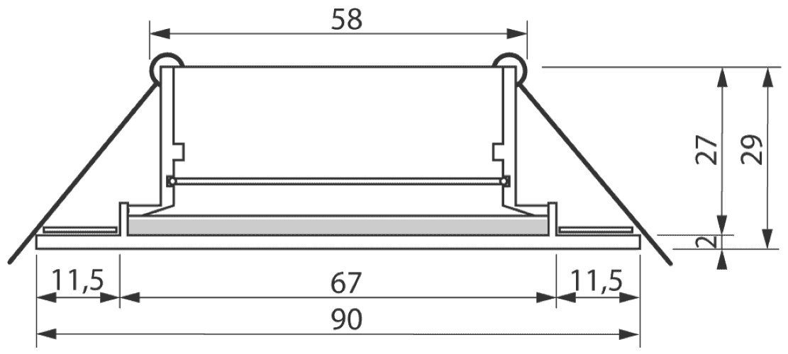 SEBSON LED Einbaustrahler Einbaustrahler Alu IP44 Bad GU10 Fassung, 75mm inkl. Lochdurchmesser