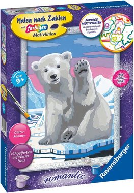 Ravensburger Malen nach Zahlen Hallo, kleiner Eisbär!, Made in Europe; FSC® - schützt Wald - weltweit