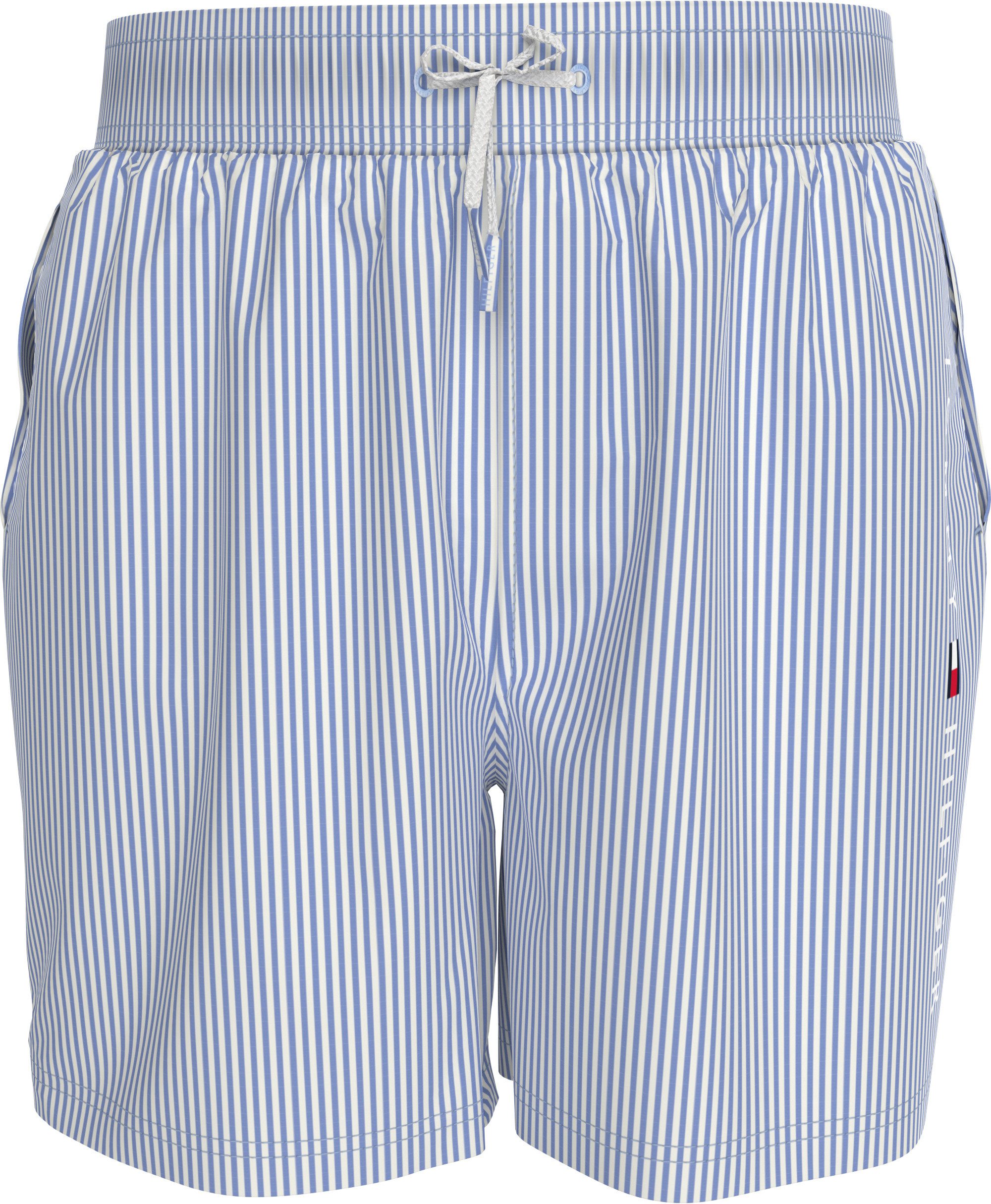 Tommy Hilfiger Swimwear Badeshorts MEDIUM DRAWSTRING ITHACA mit Streifendesign, Logostickerei
