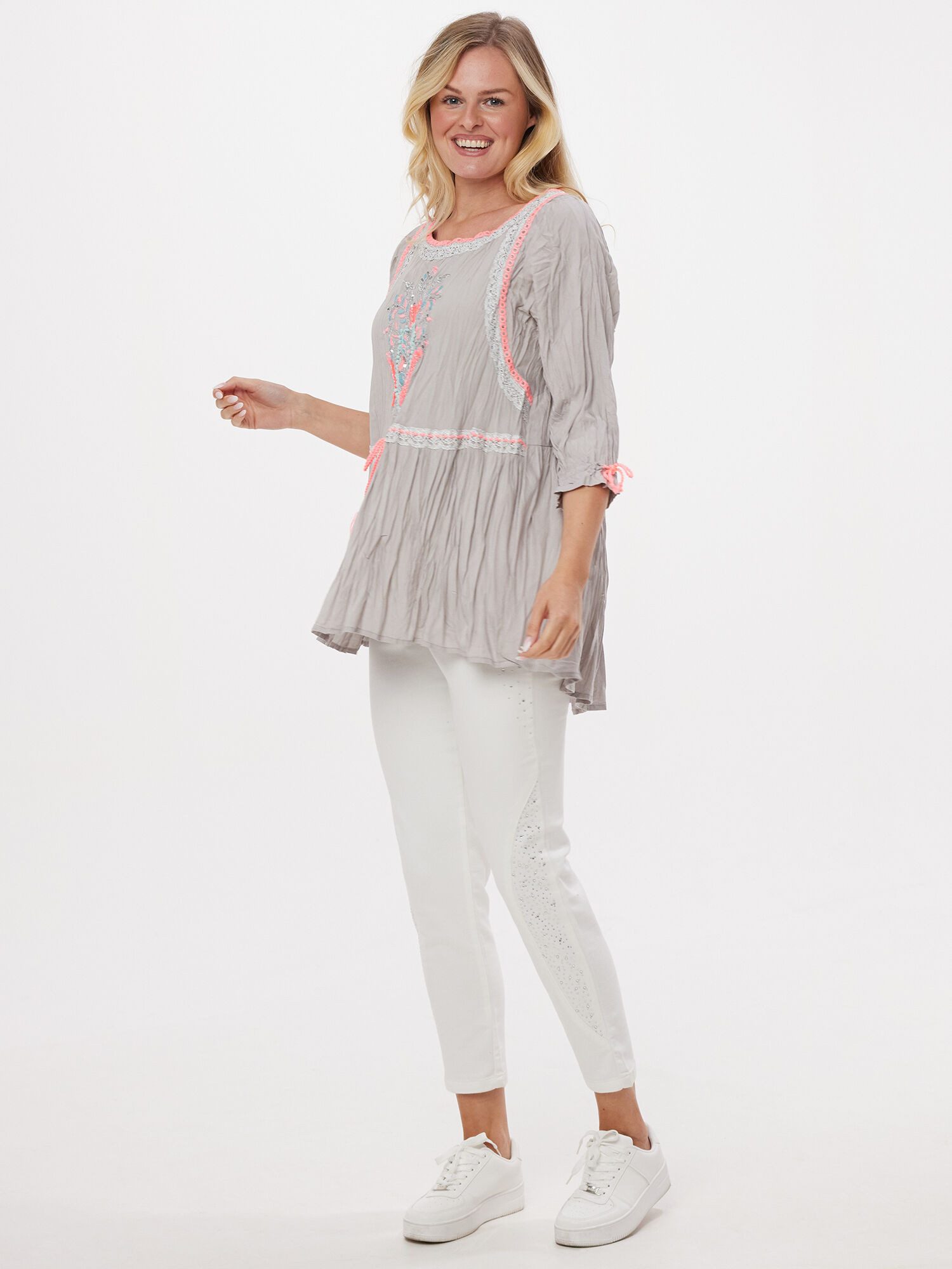 Body Needs Tunika Longbluse Figurumspielend