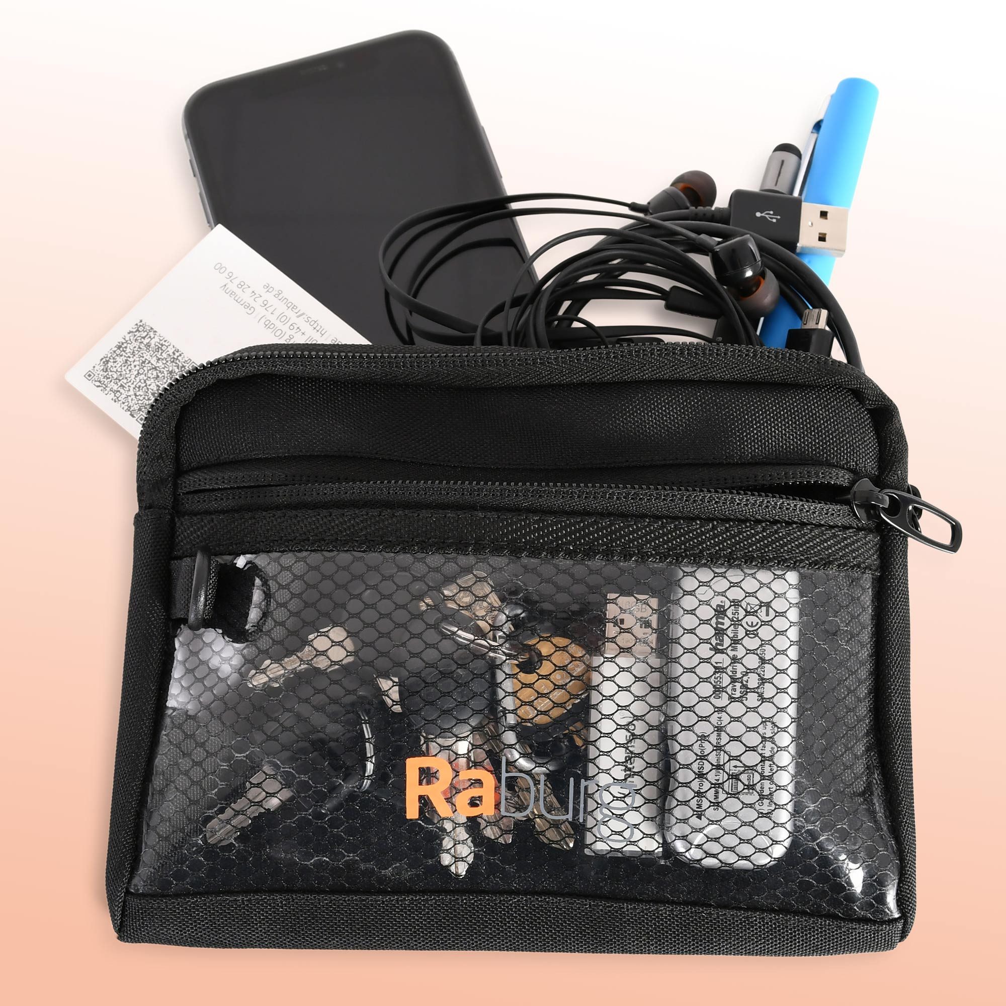 Raburg Aufbewahrungstasche Reisetasche, kompakte Organizer-Tasche (Einzelartikel, kleine Reisetasche, Dokumententasche, Zubehör-Tasche), ideal für Reisedokument – Bild 3 von 5