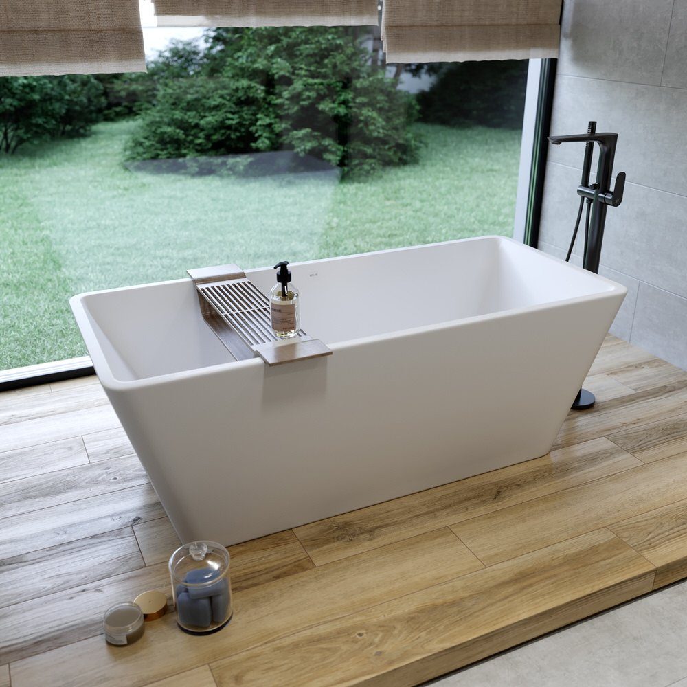 Belvit Badewanne BV-FB1001, (1-tlg), Belvit Hong Kong Freistehende Rechteck Acryl Badewanne 162x72 cm