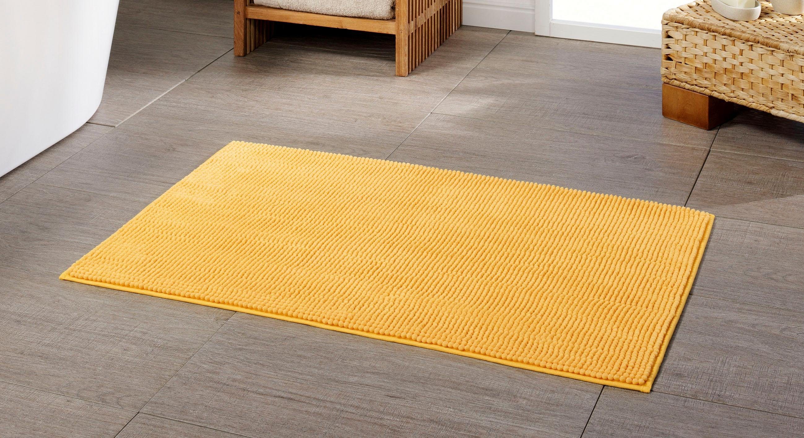 Gözze Badematte Chenille, Höhe 15 mm, rutschhemmend beschichtet, fußbodenhe günstig online kaufen