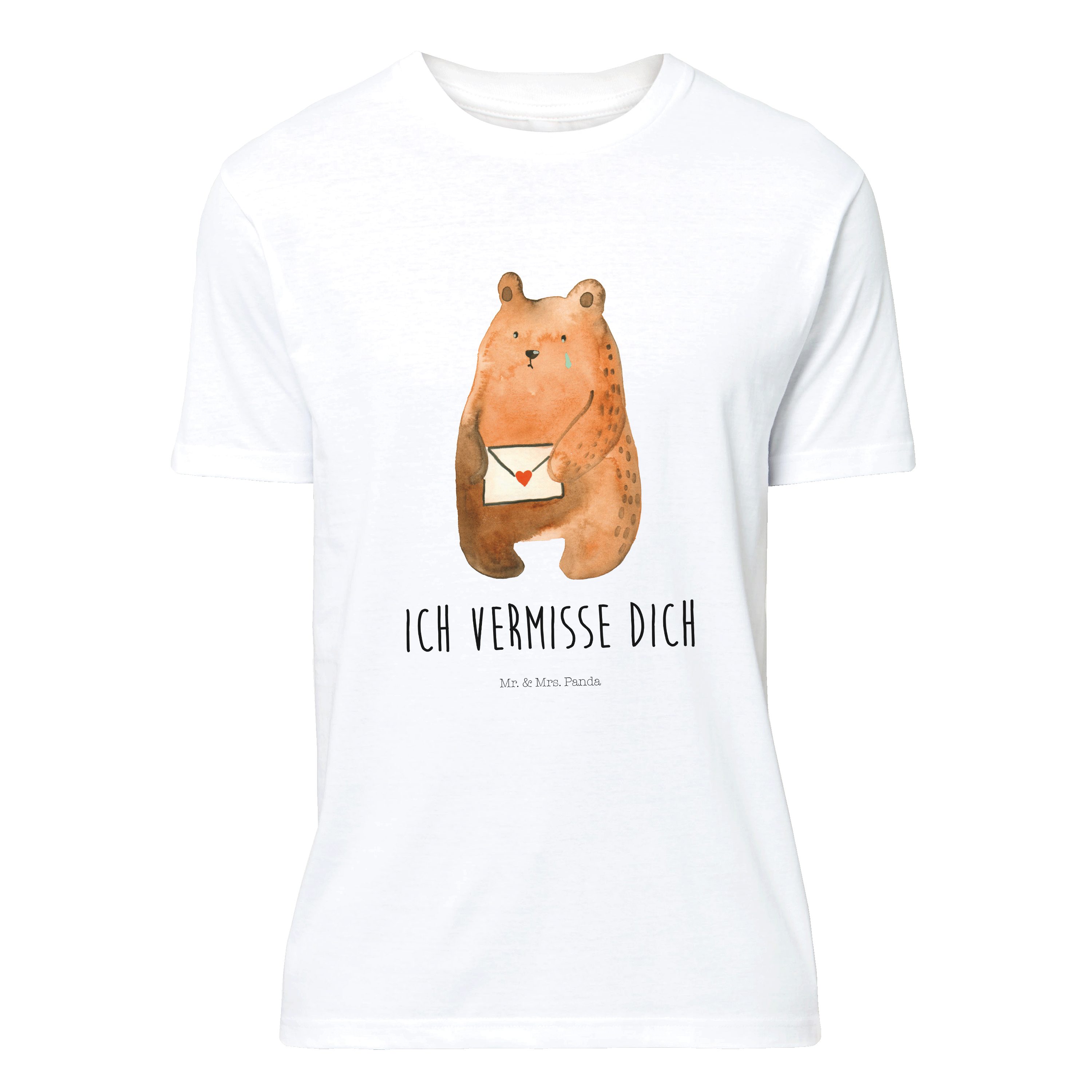 T-Shirt Liebesbrief-Bär - Weiß - T-Shirt, Shirt