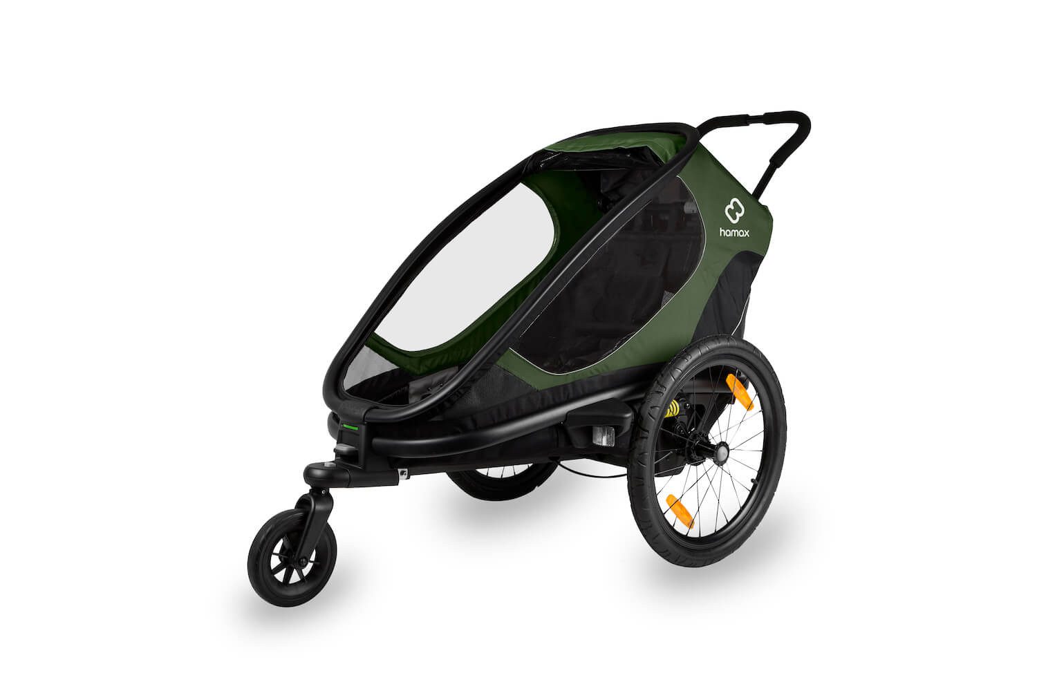 Hamax Fahrradkinderanhänger Outback One inkl. Fahrraddeichsel und Buggyrad (für 1 Kind)