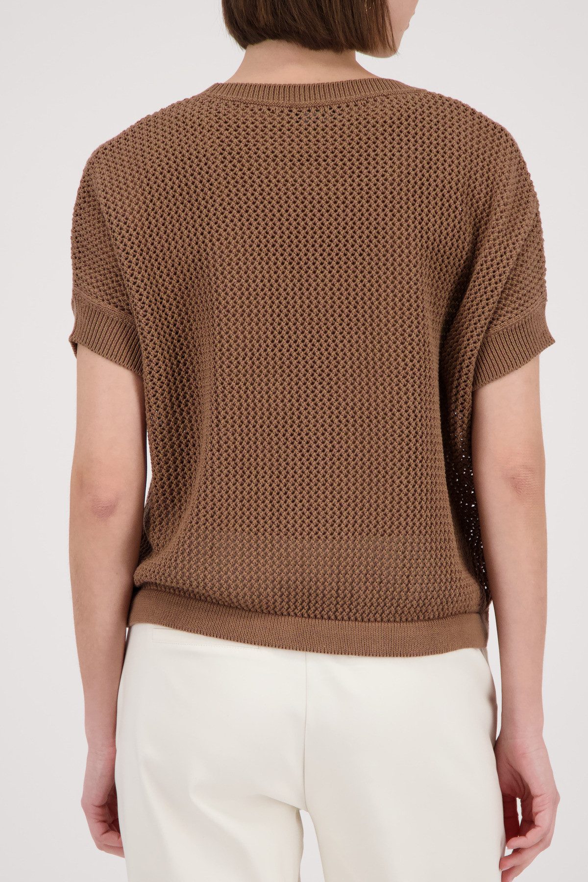 Monari Ajourpullover Pullover Basic Schmuck Regular fit mit Strasssteinen