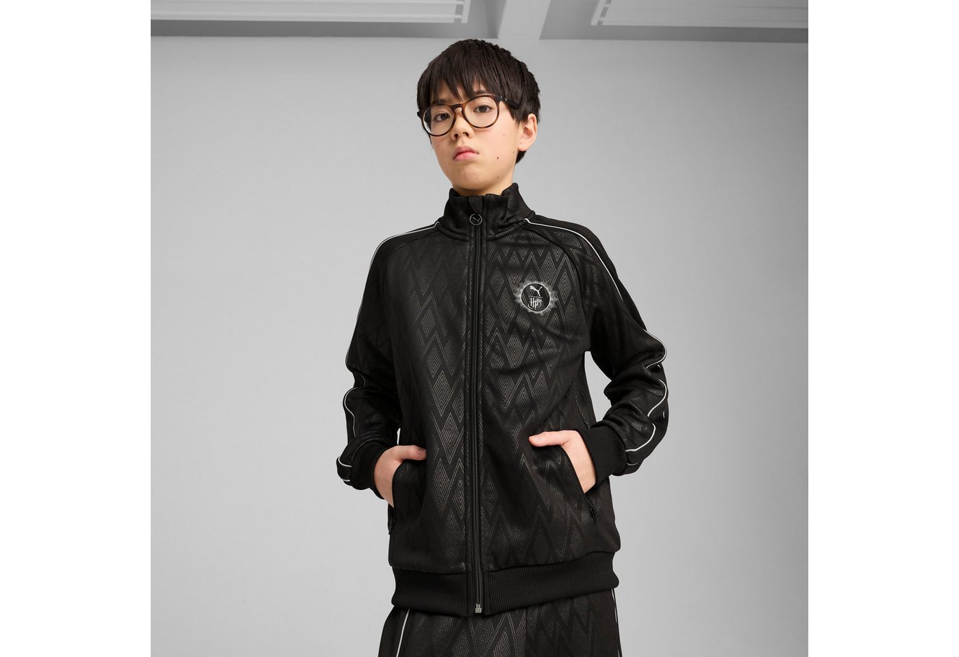 PUMA Trainingsjacke X HARRY POTTER T7 TRACK JACKET TR mit Reißverschluss, mit Leistentaschen, mit gerippten Bündchen