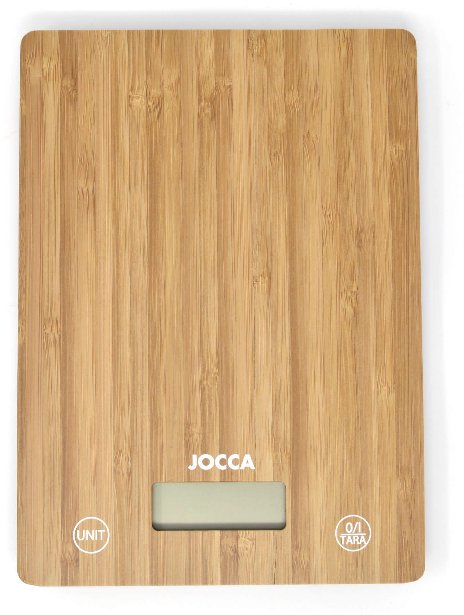 Bambus, Jocca LCD 5 elektronische Küchenwaage aus Display, kg, bis Küchenwaage Tara-Funktion