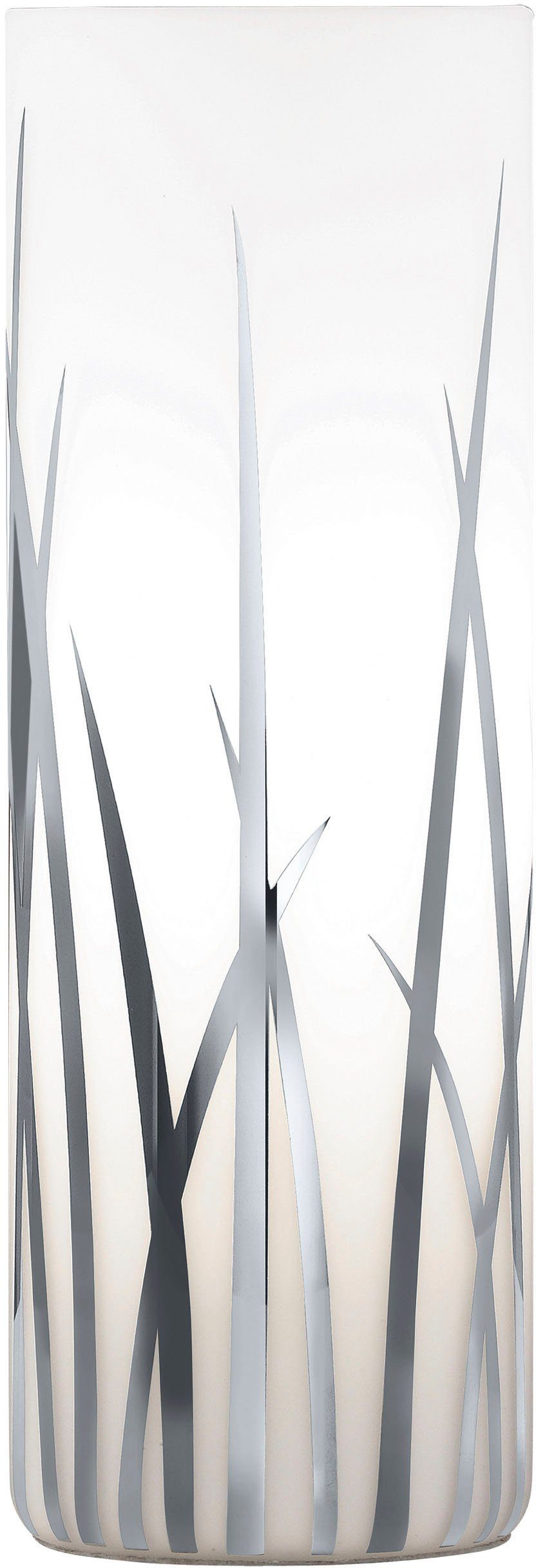 EGLO Tischleuchte RIVATO Tischlampe, Nachttischlampe, Glas mit Dekor, weiß, günstig online kaufen