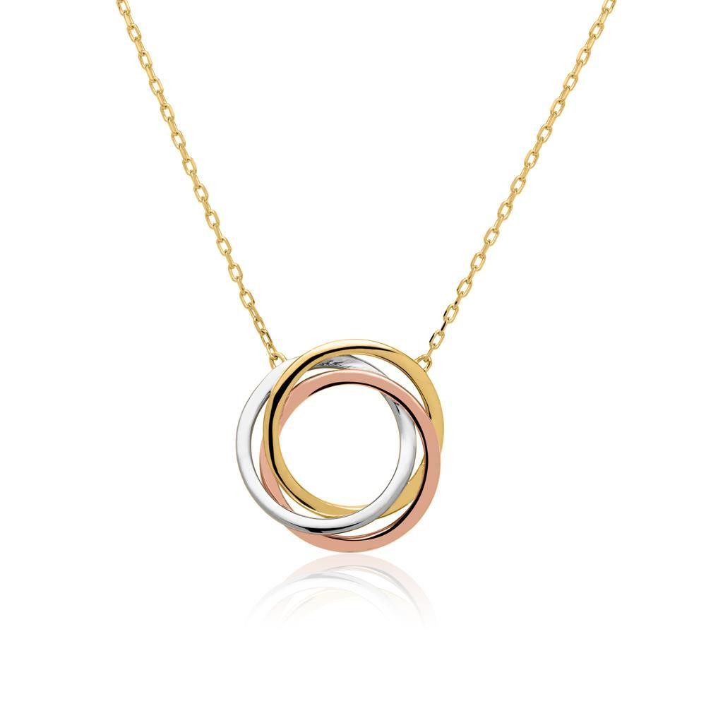 Unique Goldkette 585er Gold Kette tricol...