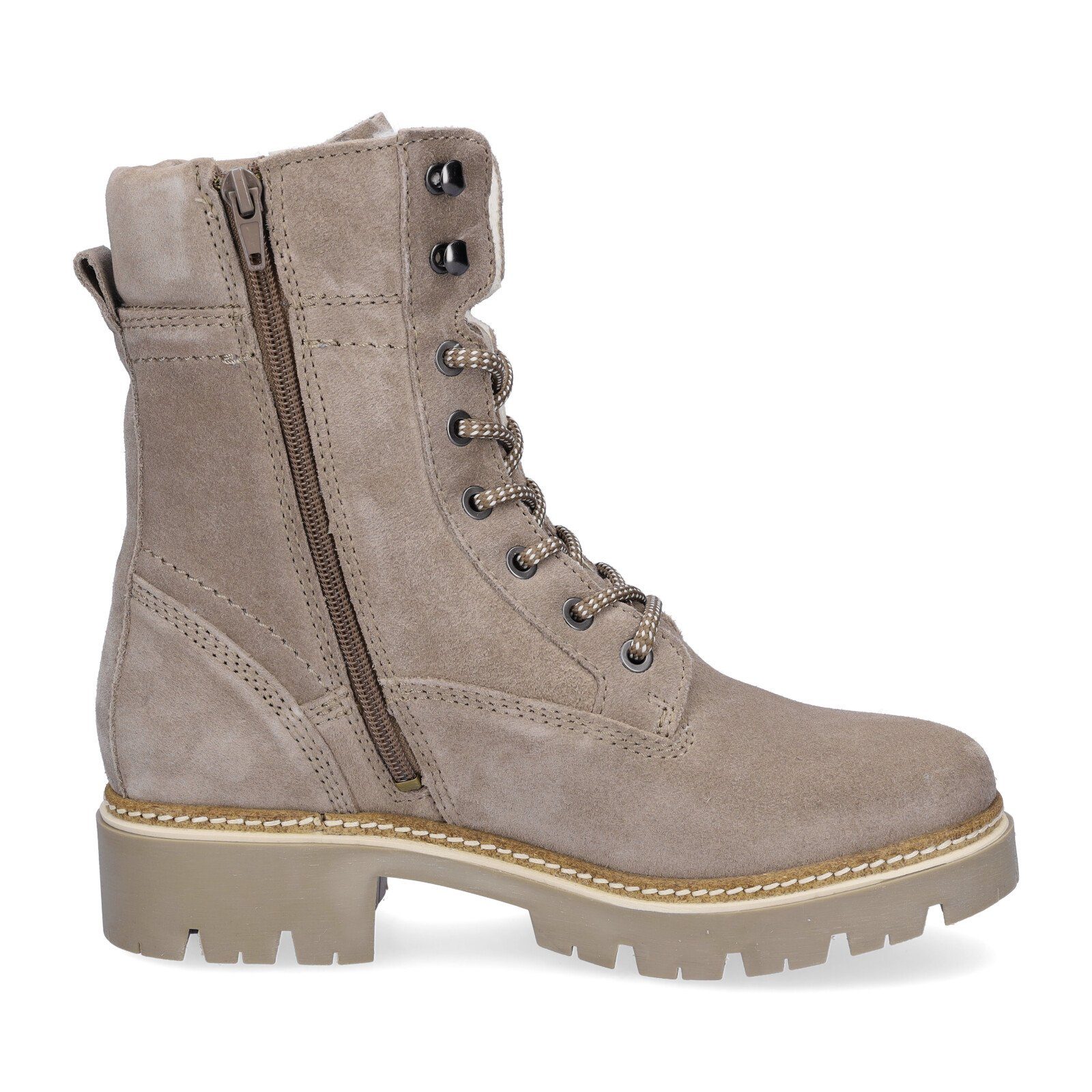 Tamaris Tamaris Damen Leder Schnürboot taupe Schnürboots