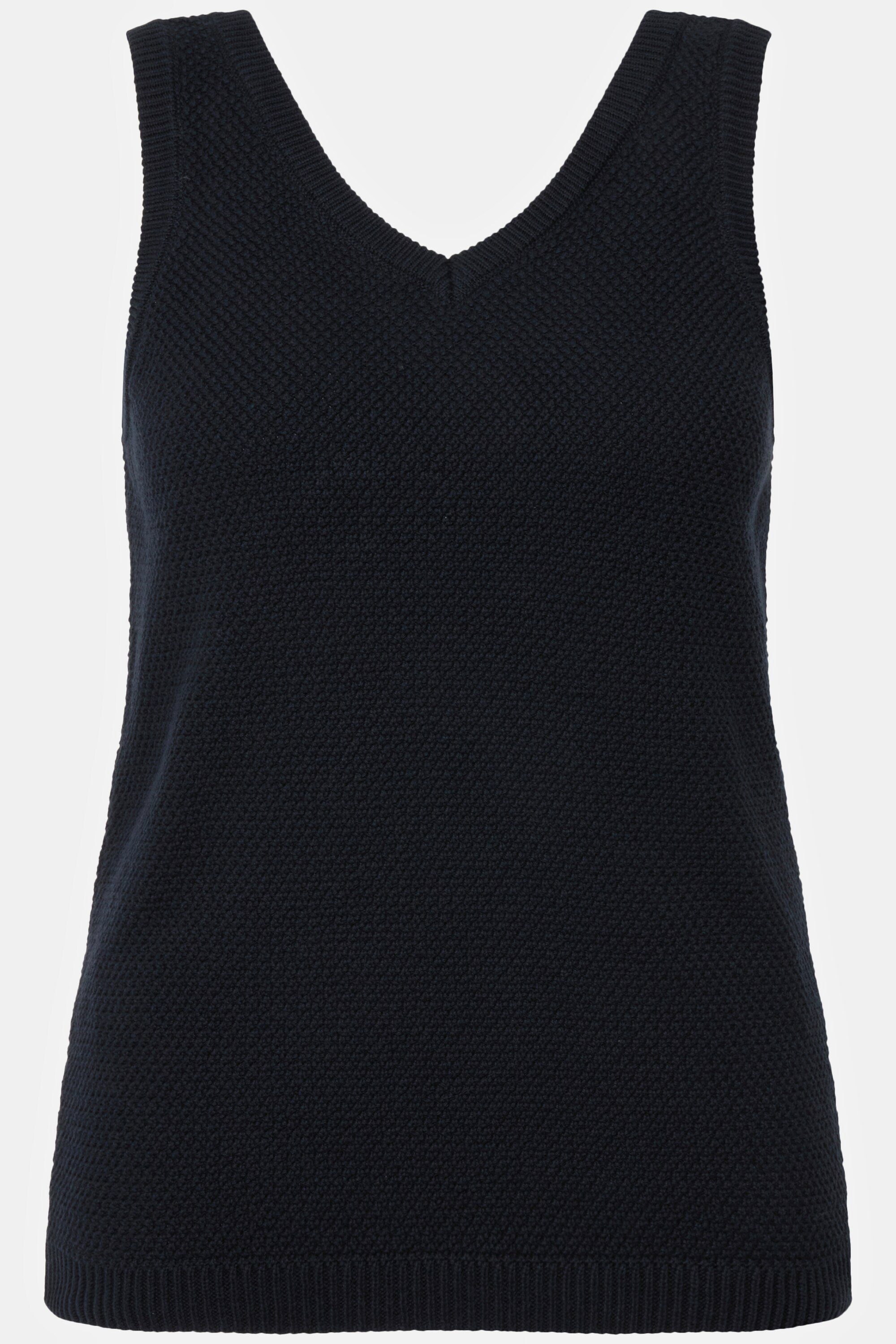 Strickpullover 2-in-1-Pullover Rippstrick V-Ausschnitt