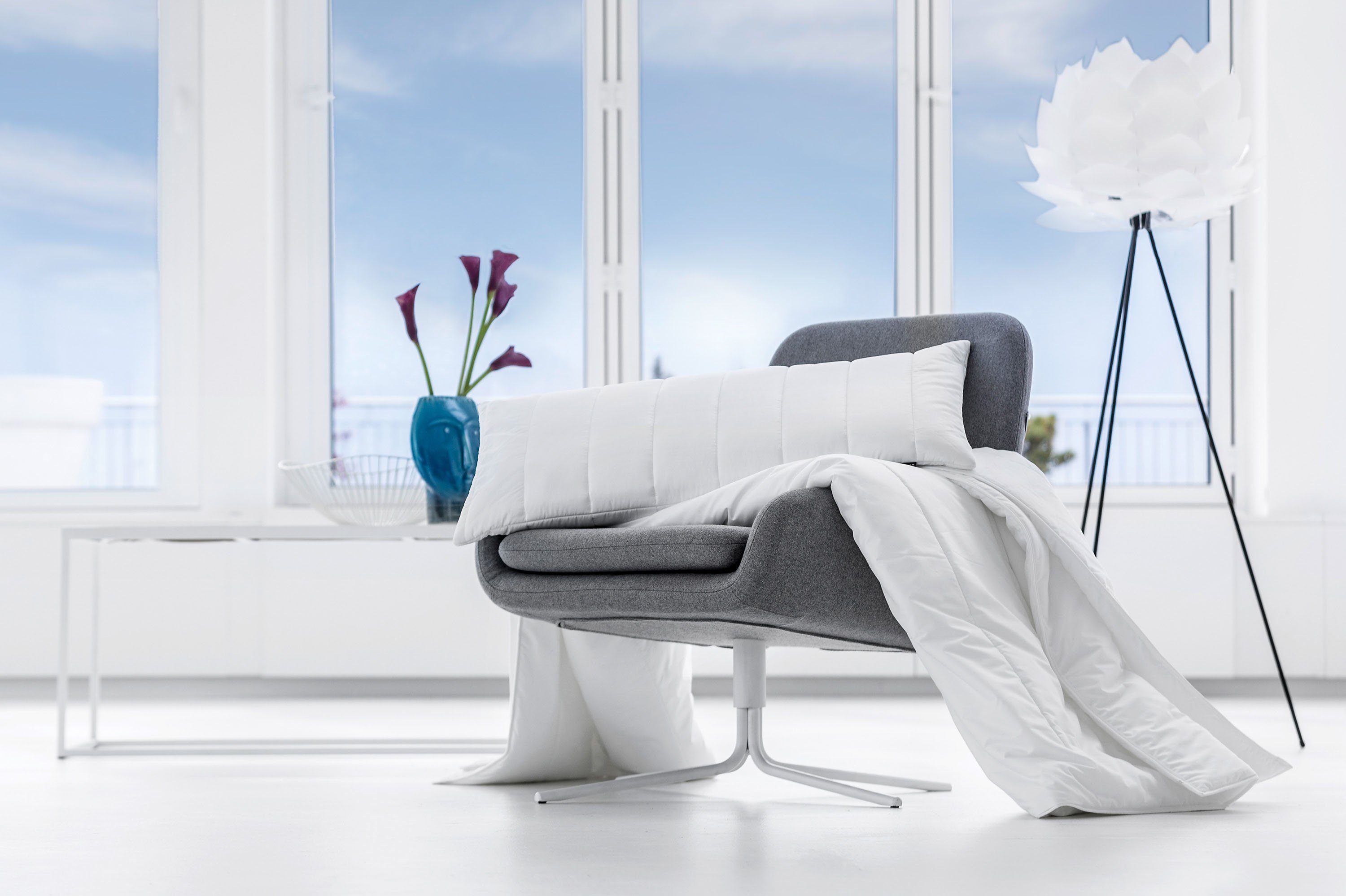 Centa-Star Microfaserbettdecke AllergoProtect, Bezug: 100% Baumwolle, geprüfte Qualität, ideal für Hausstauballergiker