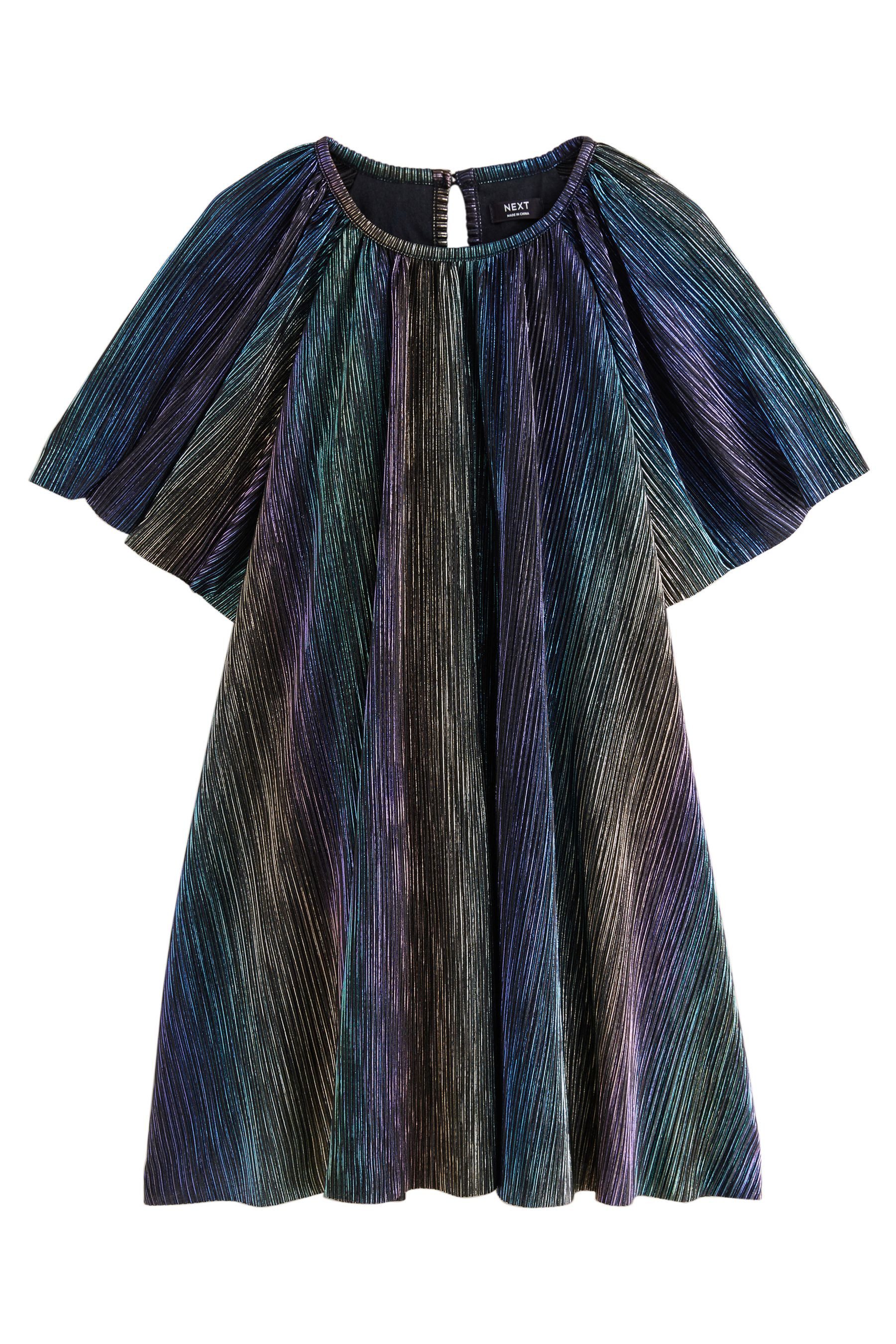 Next Partykleid Glitzendes Partykleid mit Flügelärmeln (1-tlg)
