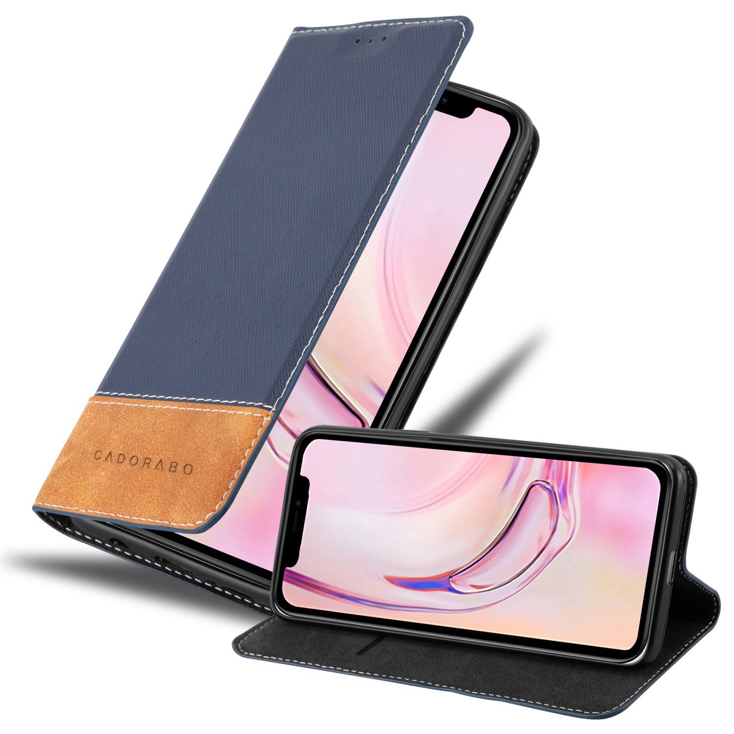 Cadorabo Handyhülle für iPhone 13 MINI Hülle Apple iPhone 13 MINI, Klappbare Handy Schutzhülle - Hülle - mit Standfunktion und Kartenfach