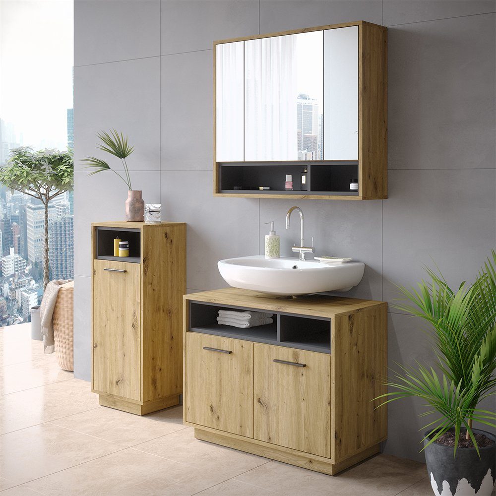 Vicco Midischrank Beatrice, Eiche/Anthrazit, 38 x günstig online kaufen
