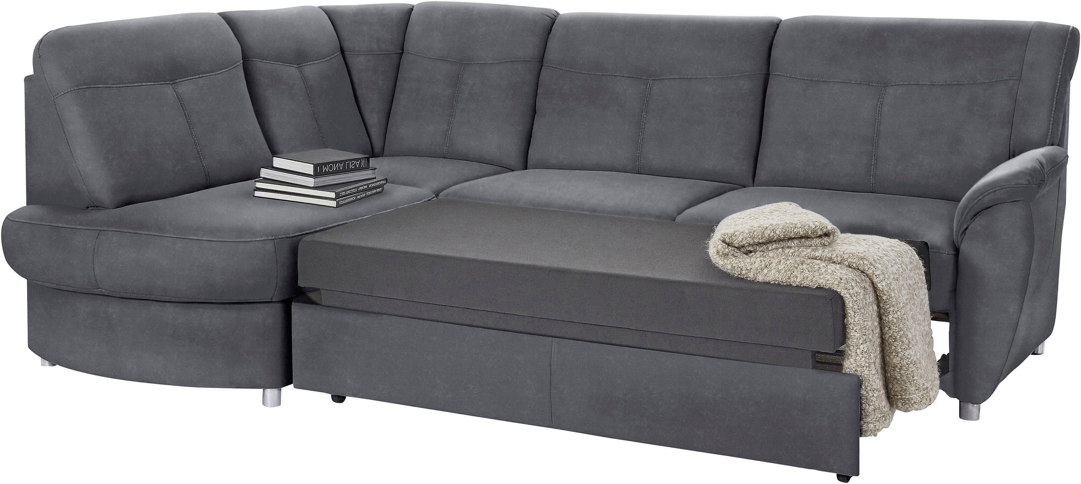 sit&more Ecksofa Sonoma L-Form, wahlweise mit Bettfunktion und Bettkasten