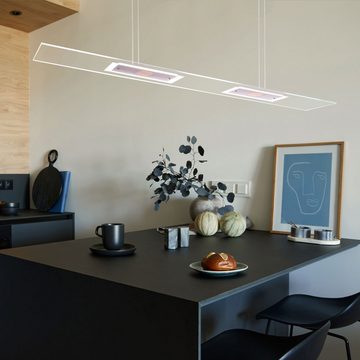 etc-shop LED Pendelleuchte, LED-Leuchtmittel fest verbaut, Warmweiß, Pendelleuchte Hängelampe Esstischlampe Glas Wohnzimmerlampe H 130 cm