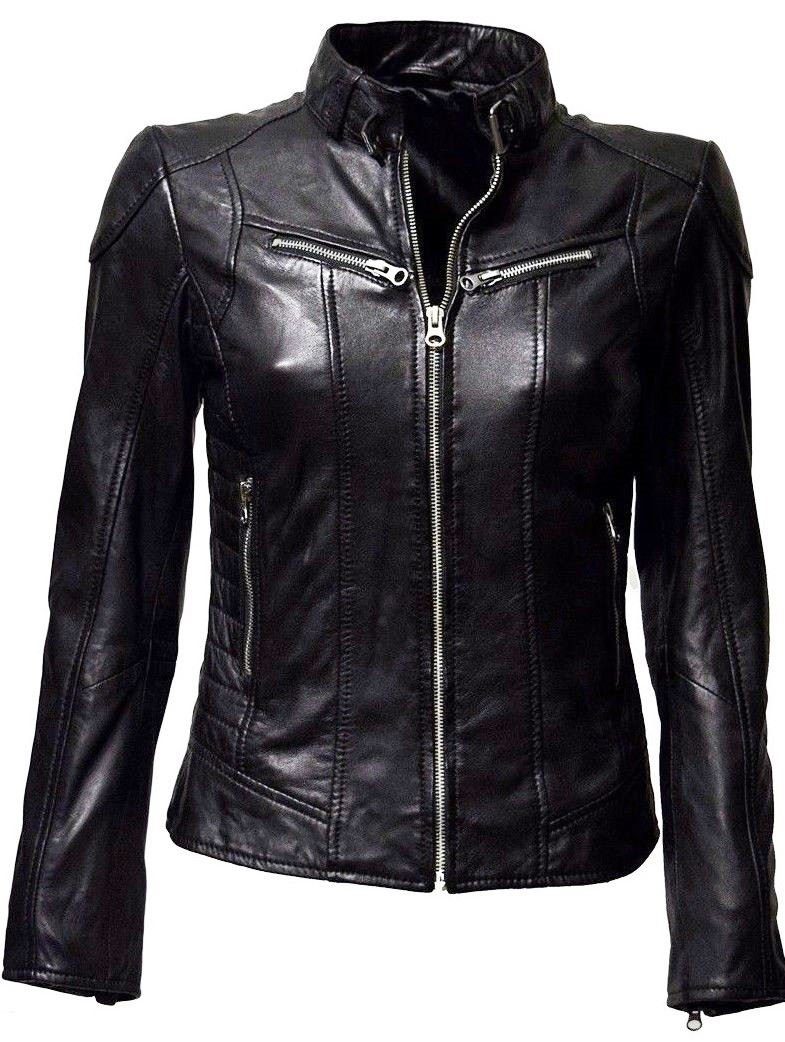 Zimmert Leather Lederjacke Frida washed Lammnappa Leder, Cognac, Schwarz, B günstig online kaufen