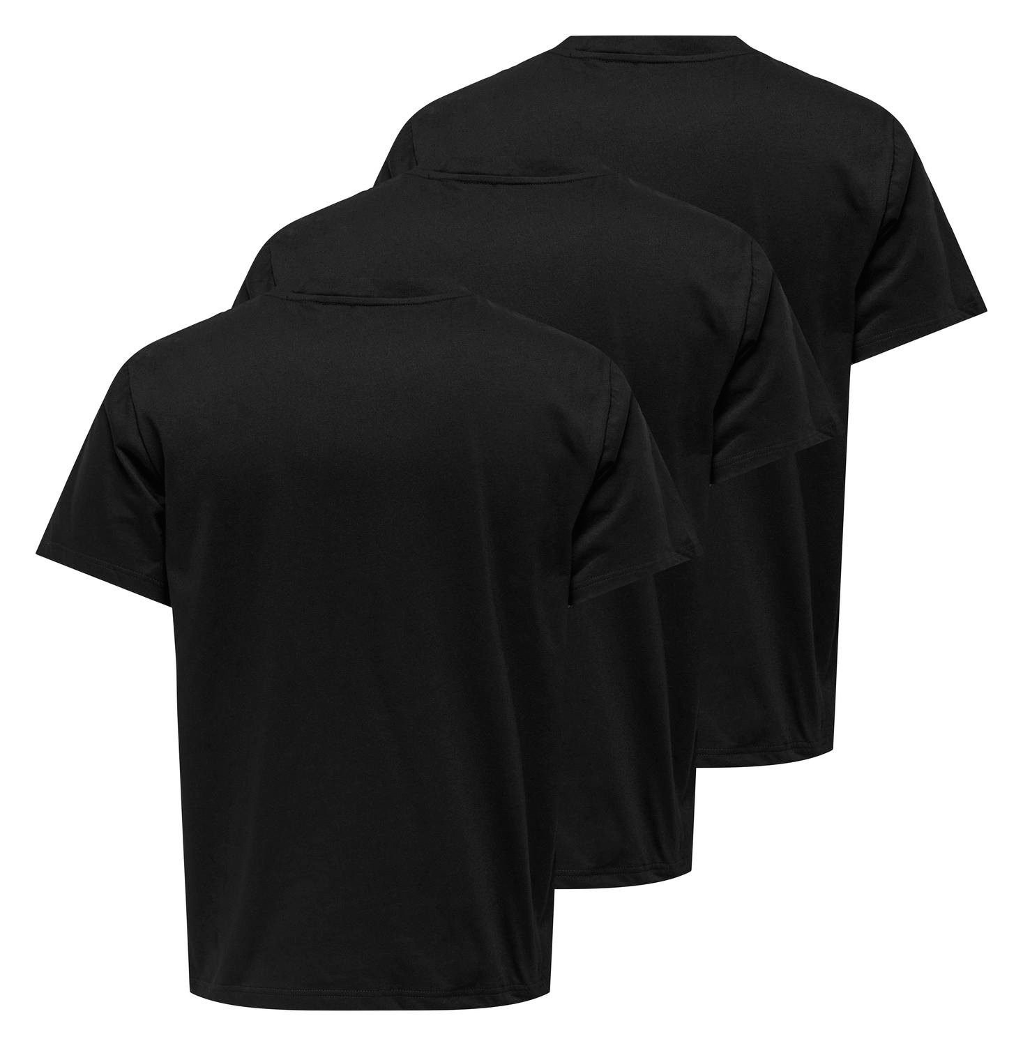 ONLY & SONS Rundhalsshirt ONSJEFF REG SS TEE 3-PACK OTL (Packung, 3-tlg)
