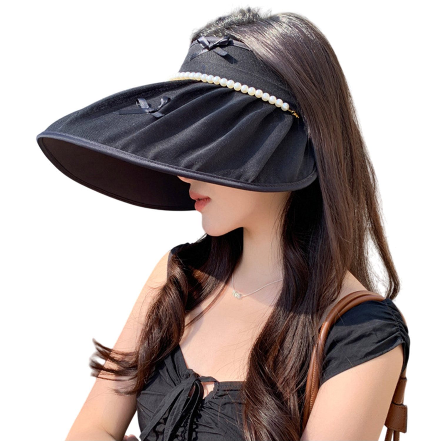 Visor Damen Sonnenhut Outdoor Sport Breite Krempe Sonnenschutz Strandvisor