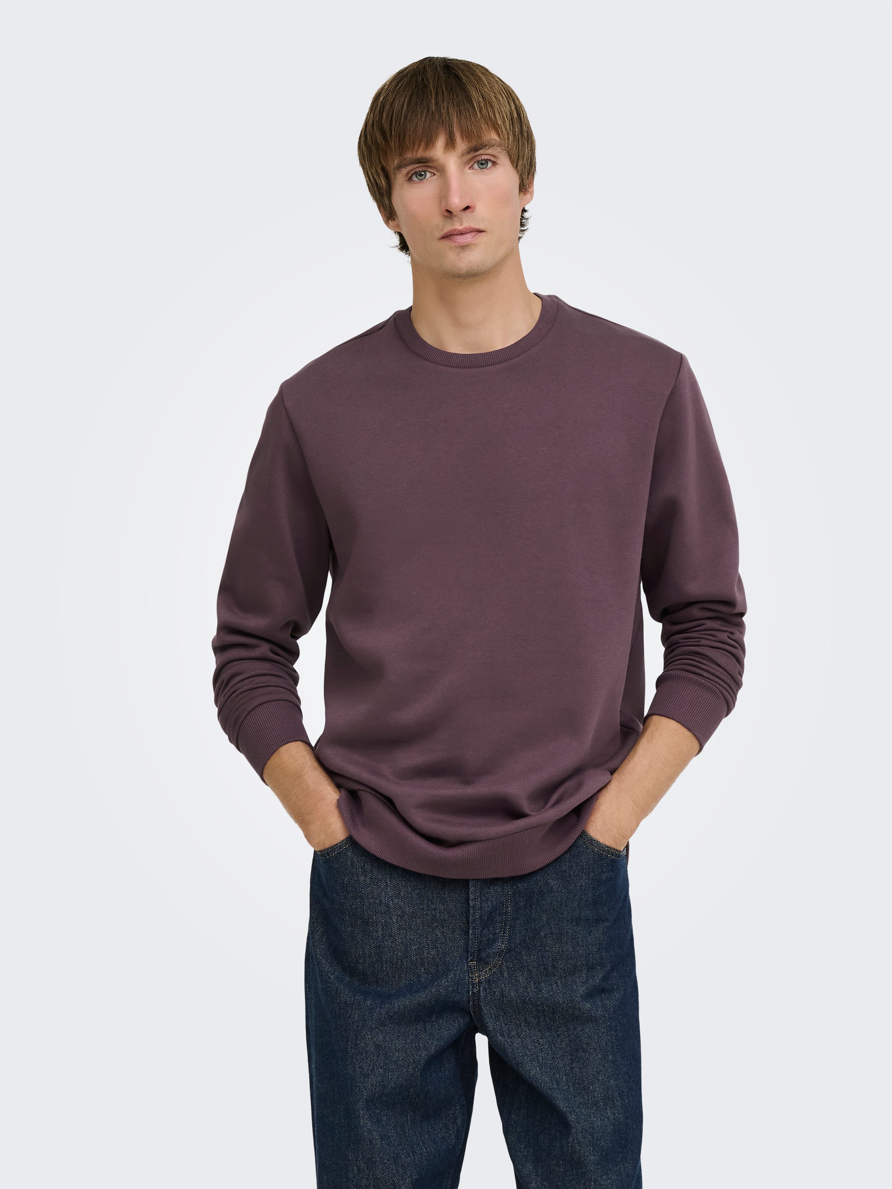 ONLY & SONS Sweatshirt ONSCERES CREW NECK NOOS Baumwollmischung, regular fit