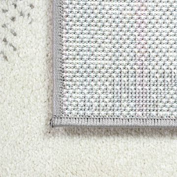 Teppich Designer Teppich Flur Wohnzimmer Marmormuster - pflegeleicht - rosa grau creme, Teppich-Traum, rechteckig, Höhe: 9 mm