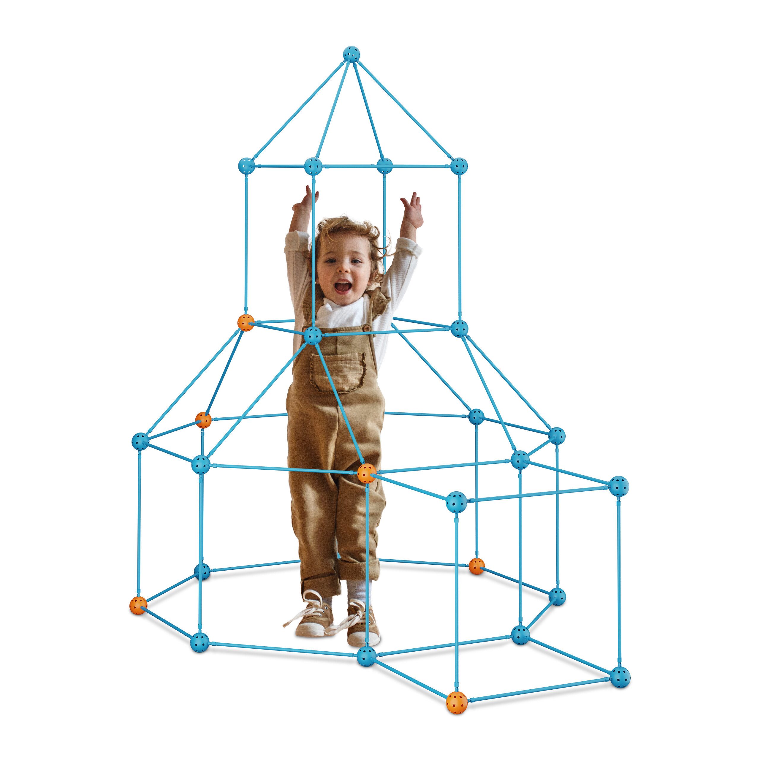 relaxdays Spielzelt DIY Konstruktionsspielzeug Höhle bauen (85-tlg) günstig online kaufen