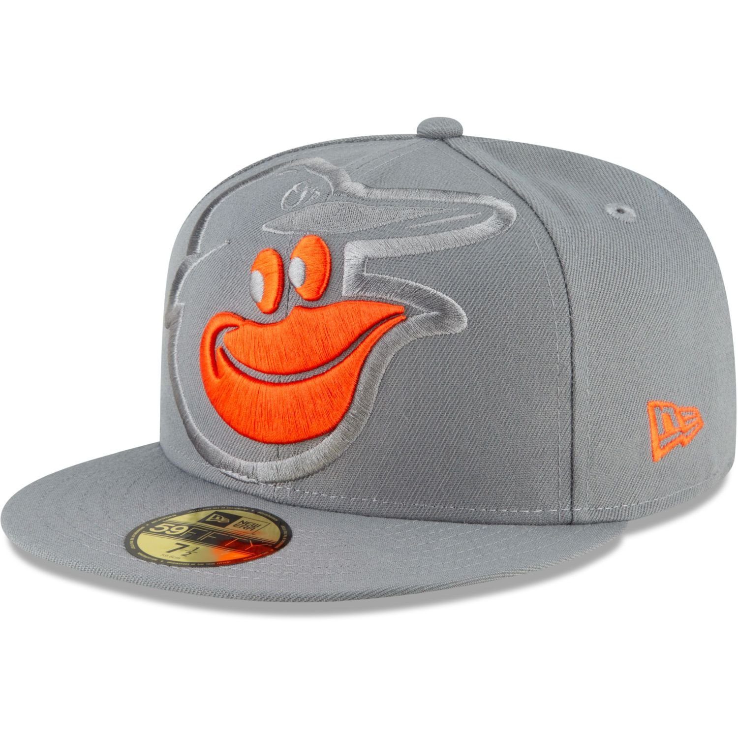 New Era Fitted Cap 59Fifty STORM GREY MLB Cooperstown Team Baltimore Orioles