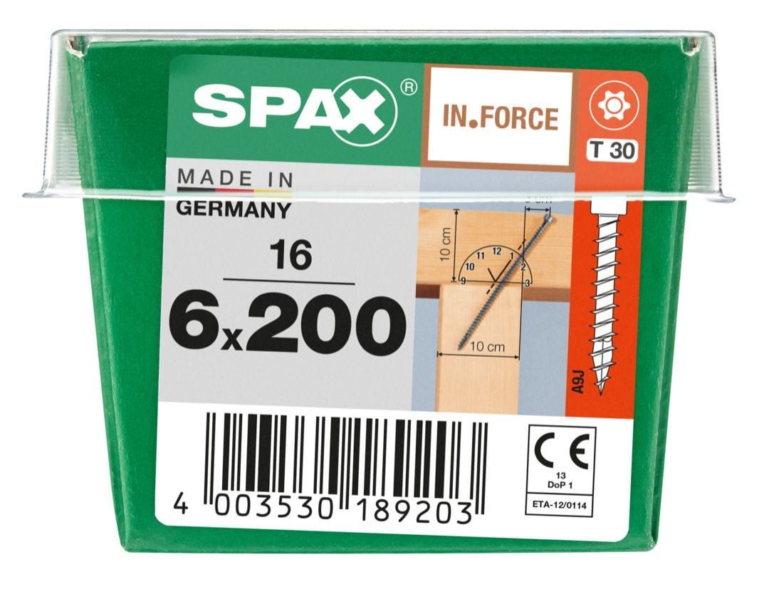 SPAX Holzbauschraube Spax Holzbauschrauben 6.0 x 200 mm TX 30