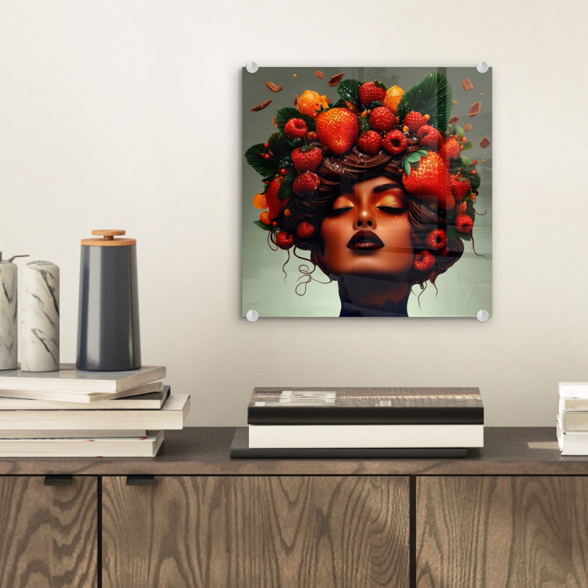 MuchoWow Acrylglasbild Frau - Schokolade - günstig online kaufen