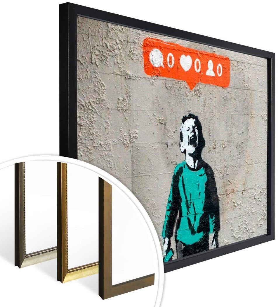 (1 Bild, Wandbild, Wandposter Schriftzug Graffiti me, Poster Wall-Art likes St), Bilder Poster, Nobody