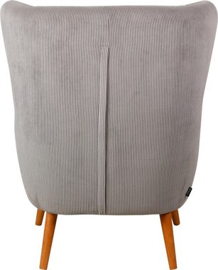 Home affaire Ohrensessel Yamuna, mit Sitzpolsterung, Gestell und Füße aus Massivholz, Sitzhöhe 47 cm