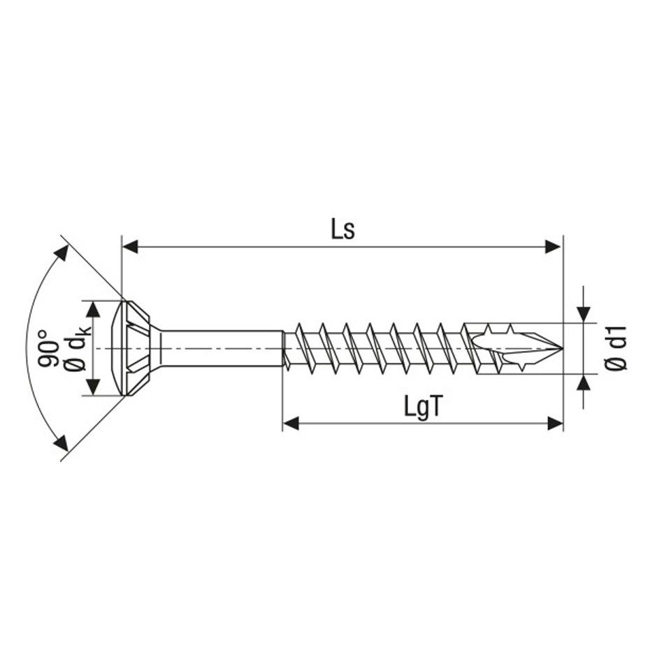 SPAX Schraube SPAX Fassadenschraube, Linsensenkkopf, Teilgewinde, Edelstahl A2