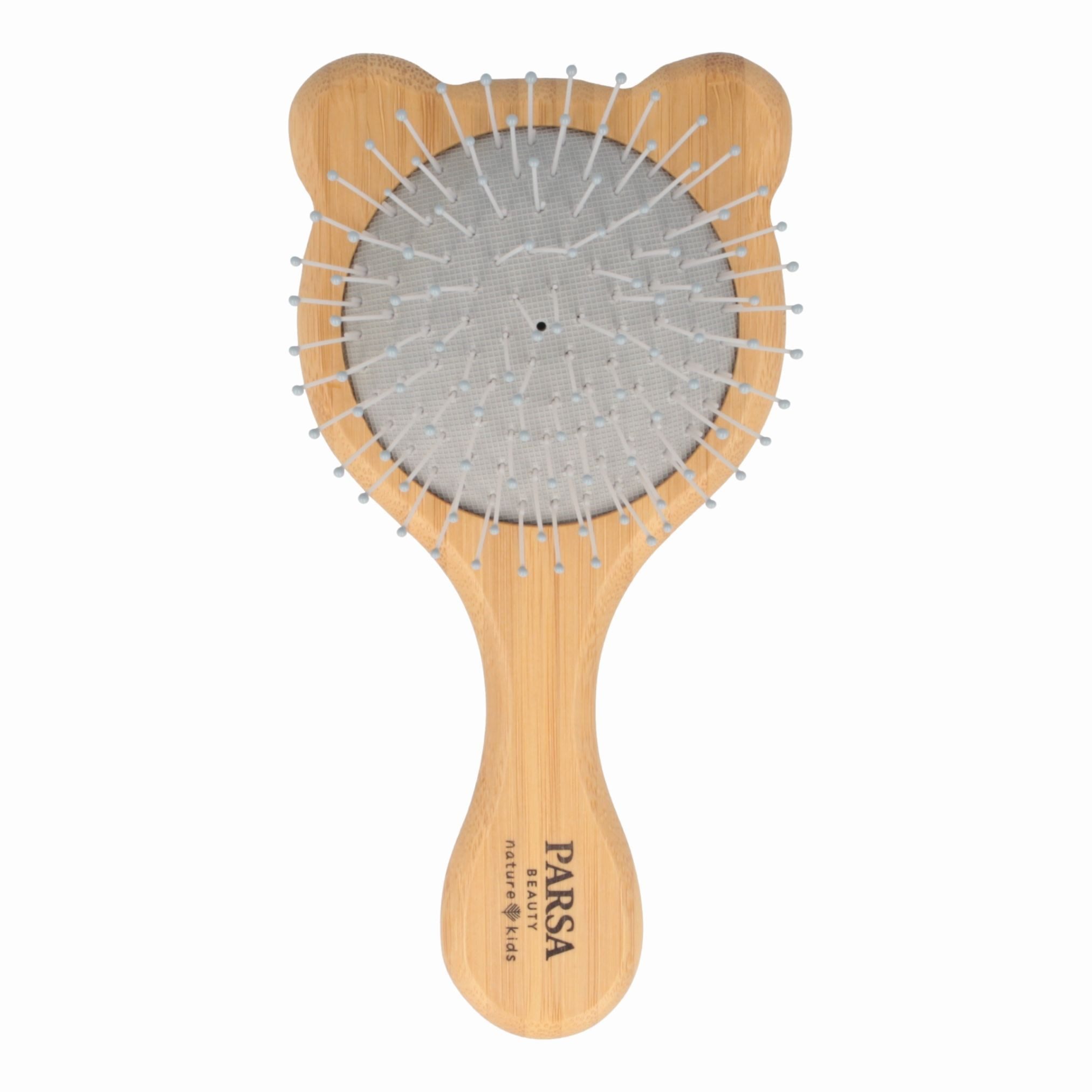 PARSA Beauty Haarbürste Nature Kids Haarbürste Koala Print aus Bambus für sanftes Entwirren