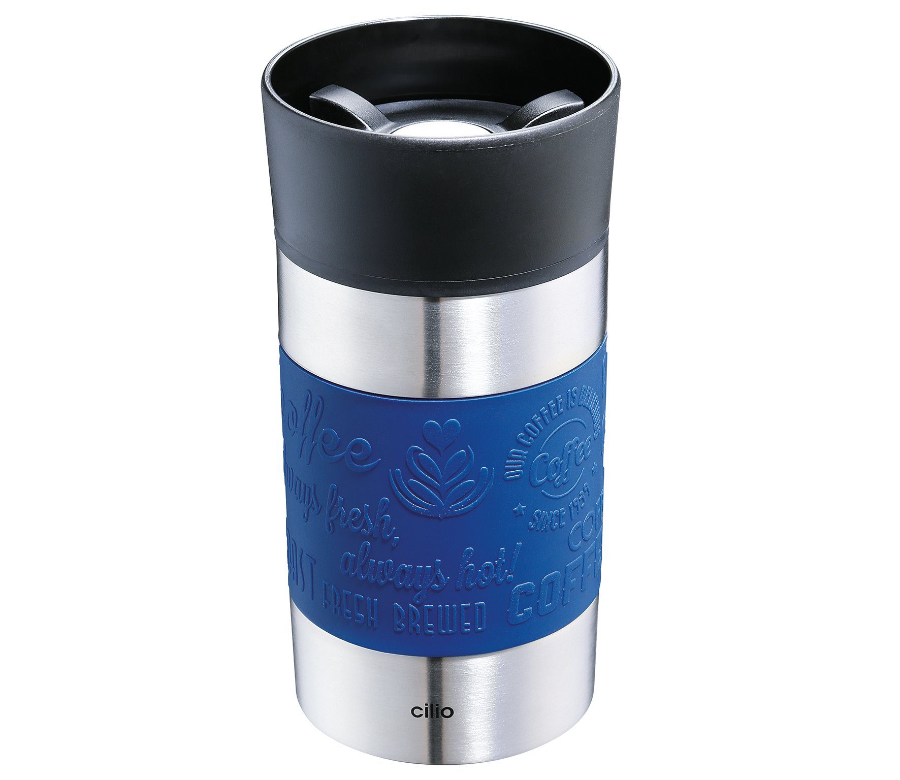 Cilio Thermobecher »Thermobecher Isolierbecher Travel Mug coffee to go  Becher cilio«, Material: Edelstahl, Kunststoff