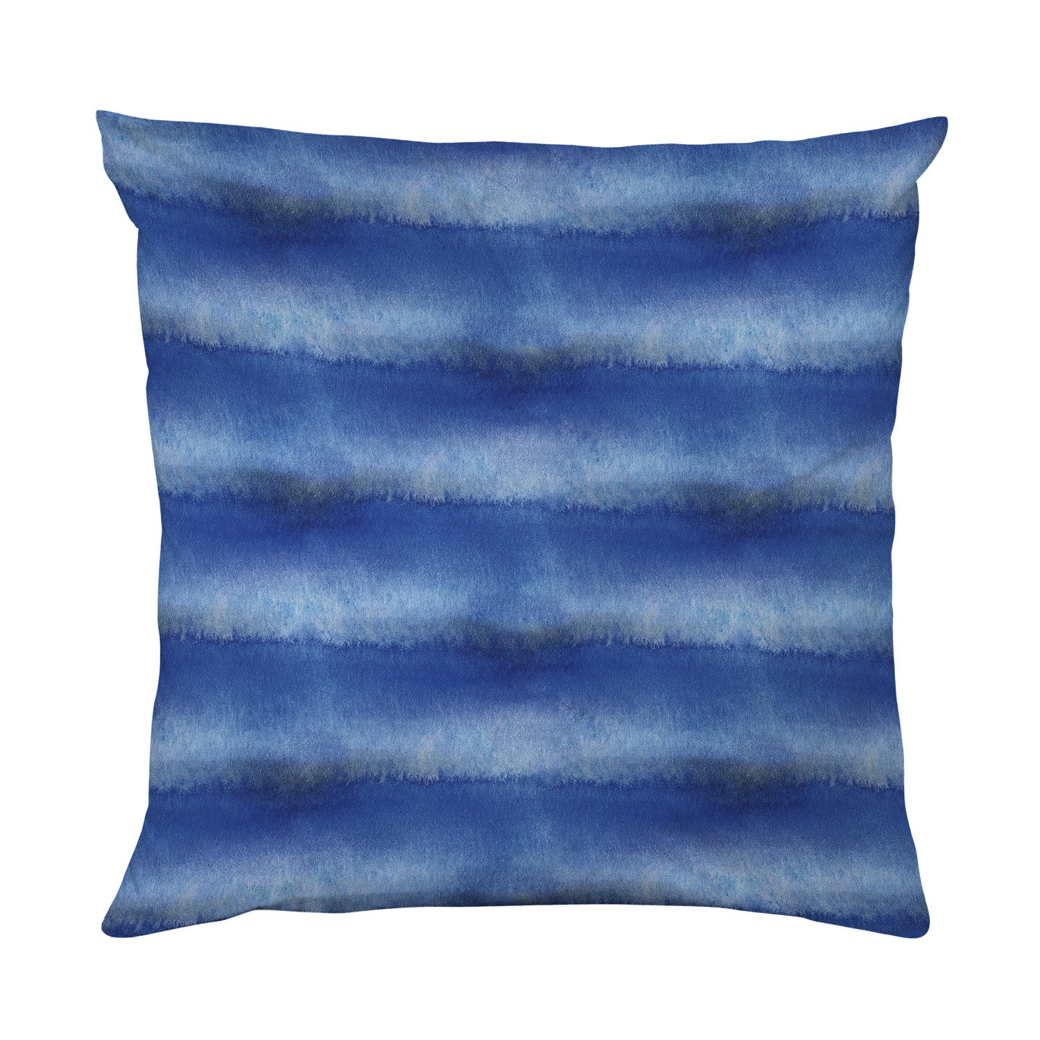 queence Dekokissen Blaue Streifen, Beidseitig bedruckte Kissenhülle, Kissen 40x40cm, inkl. Reißverschluss