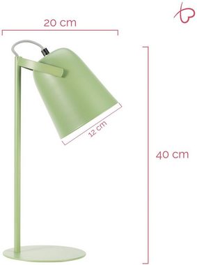 Pauleen Schreibtischlampe True Pistachio, ohne Leuchtmittel, E14, Metall Softgrün