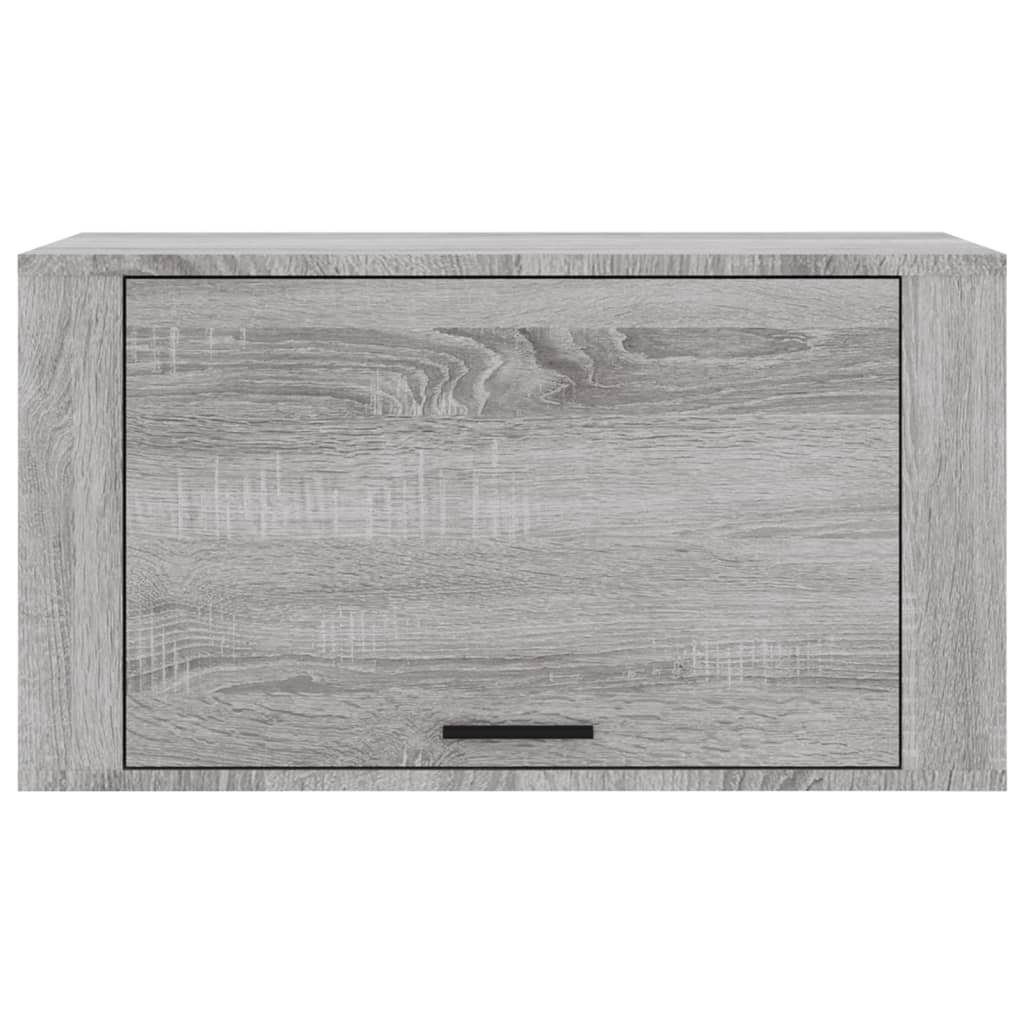 furnicato Schuhschrank Wand-Grau Sonoma 70x35x38 Kiefer Massivholz cm