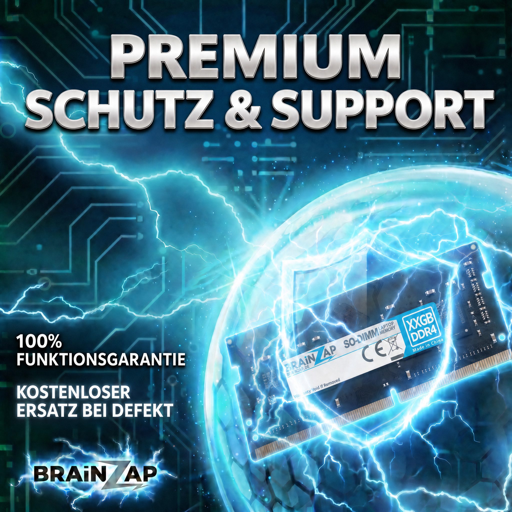 BRAINZAP 8GB RAM PC4-3200 SO-DIMM Laptop-Arbeitsspeicher (3200 MHz, CL22, 1Rx8, Non-ECC, Unbuffered, für Notebooks - Intel und) – Bild 4 von 5
