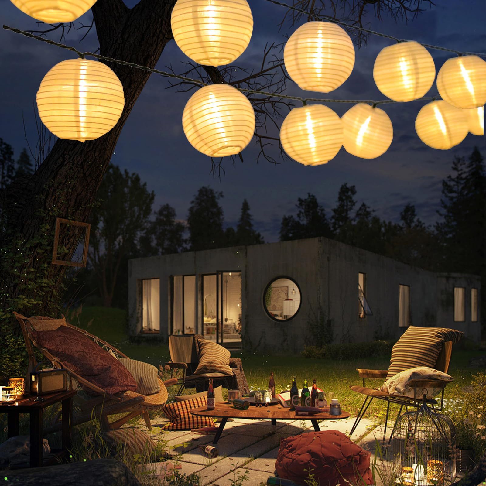 LQWELL LED Solarleuchte Solar Lichterkette Lampions günstig online kaufen