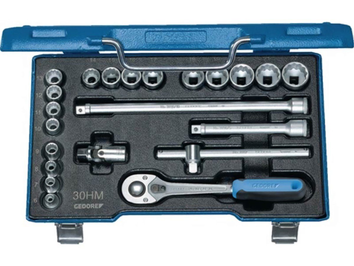 Gedore Steckschlüssel GEDORE 6235470 Steckschlüsselsatz 30 HMU-10 22-teilig 3/8 Zoll Schl