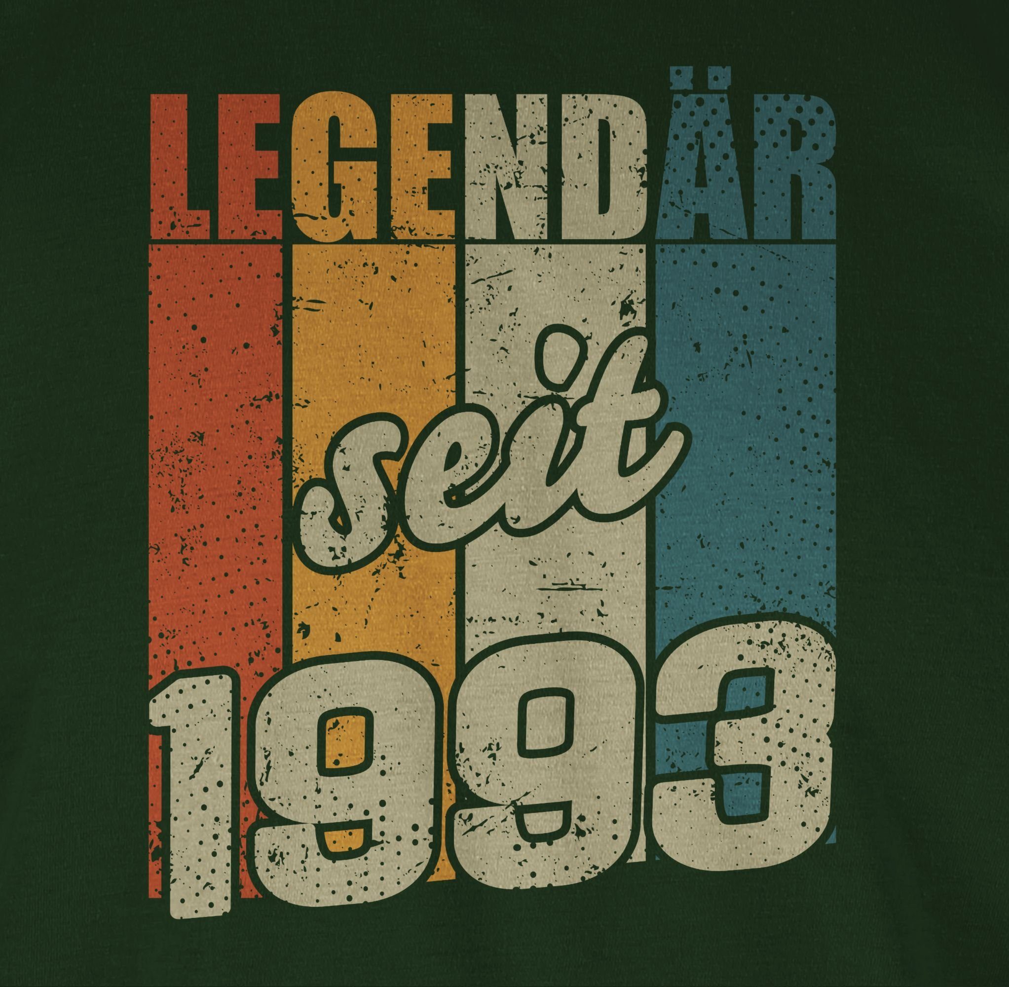02 Geburtstag 30. 1993 T-Shirt Dunkelgrün seit Legendär Shirtracer
