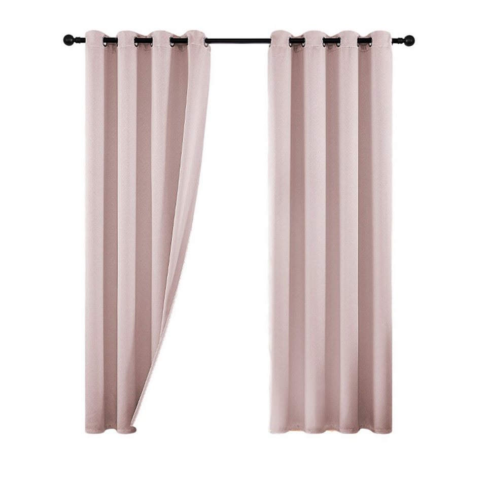 Verdunkelungsvorhang 2er Set Verdunklungsvorhänge Vorhang Vorhänge Gardinen  Curtains, REDOM, (2 St), abdunkelnd, Schlafzimmer Thermovorhang Ösen  Wärmeisolierend gegen Kälte Blickdicht, Hochwertige Verarbeitung hält  jahrelangem Gebrauch