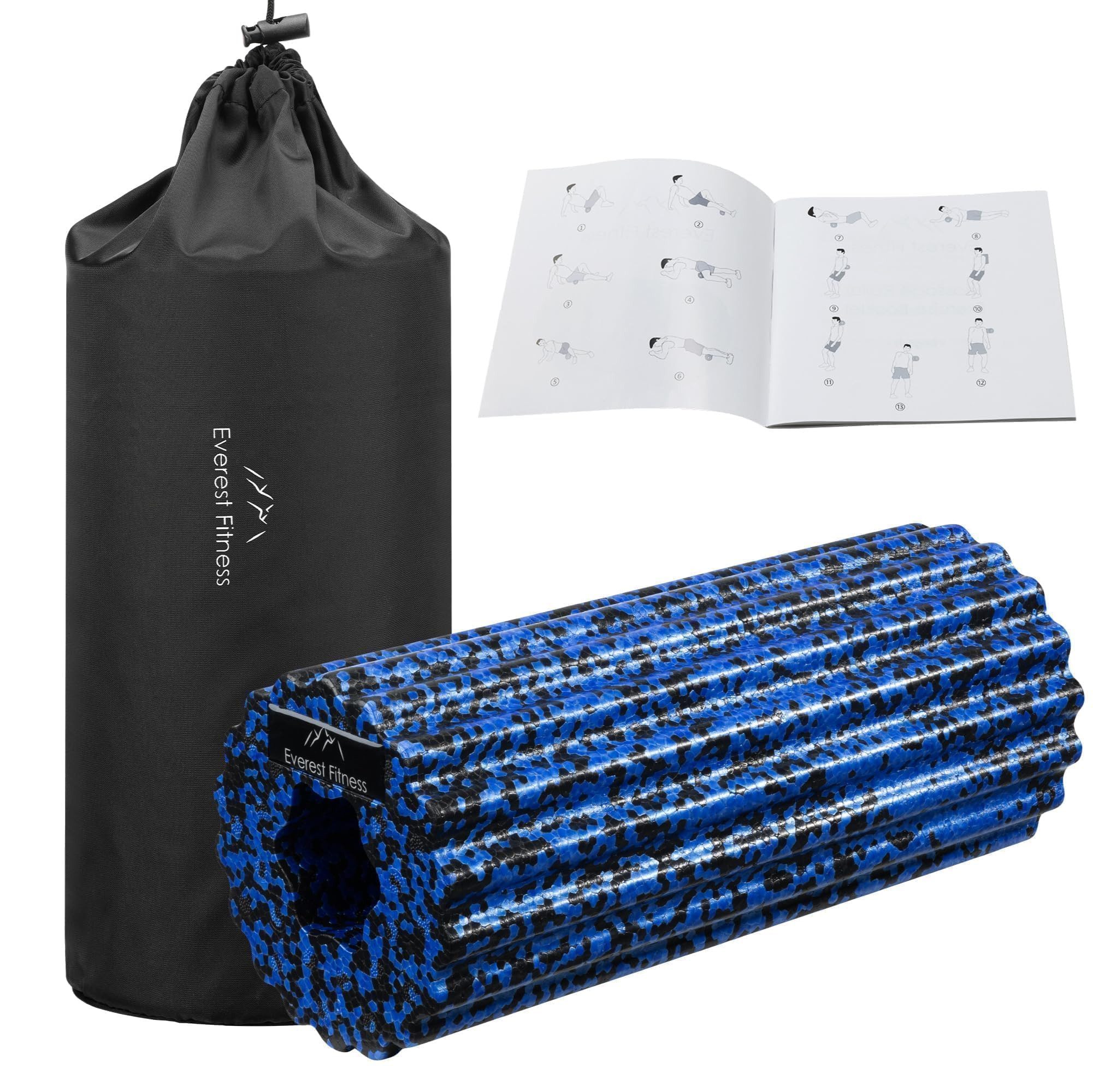 EVEREST FITNESS Fitnessrolle Yoga Rolle Massagerolle - Fazienrolle Rücken - Faszien Rückenrolle (1-tlg), Faszienrolle Foam Roller 3D-Textur - 32cm Faszienrolle Wirbelsäule