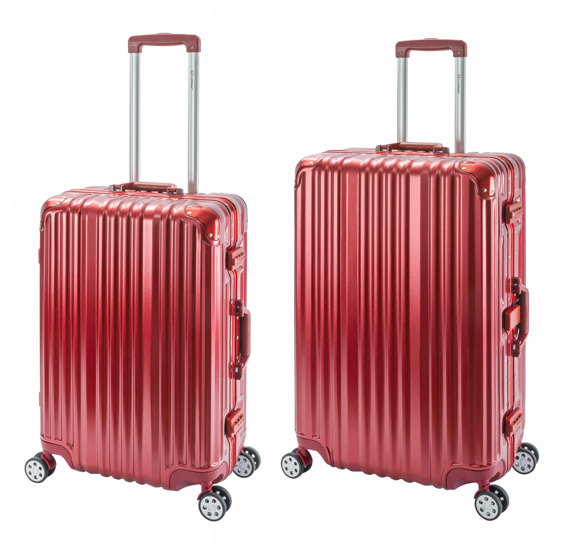 Travelhouse Trolleyset London, 4 Rollen, (2 tlg), TSA Zahlenschloss Alu-Rahmen Schnappverschluss Polycarbonat-Hartschale